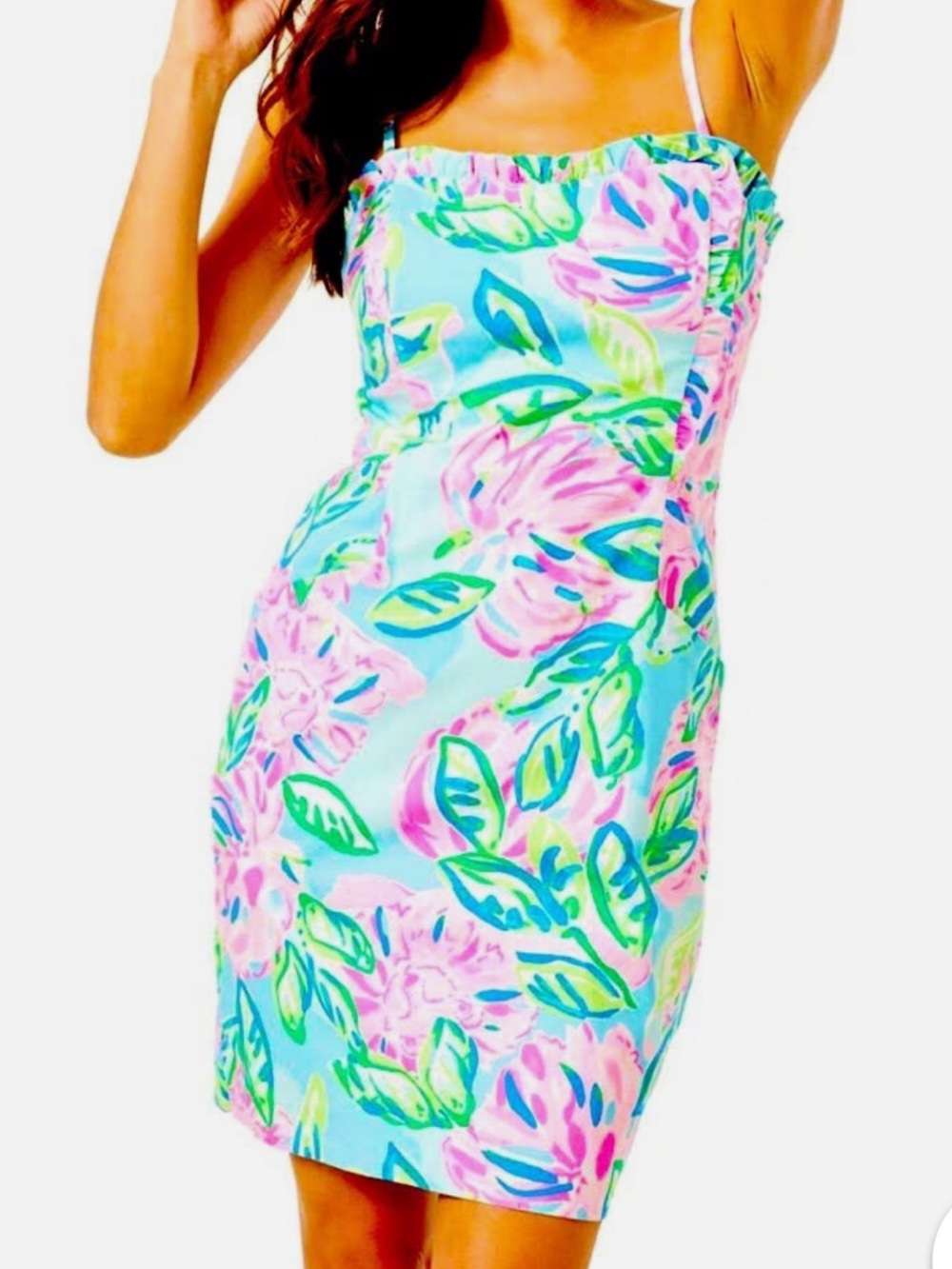 Lilly Pulitzer Brenda Stretch Dress in Totally Blossom Size 00